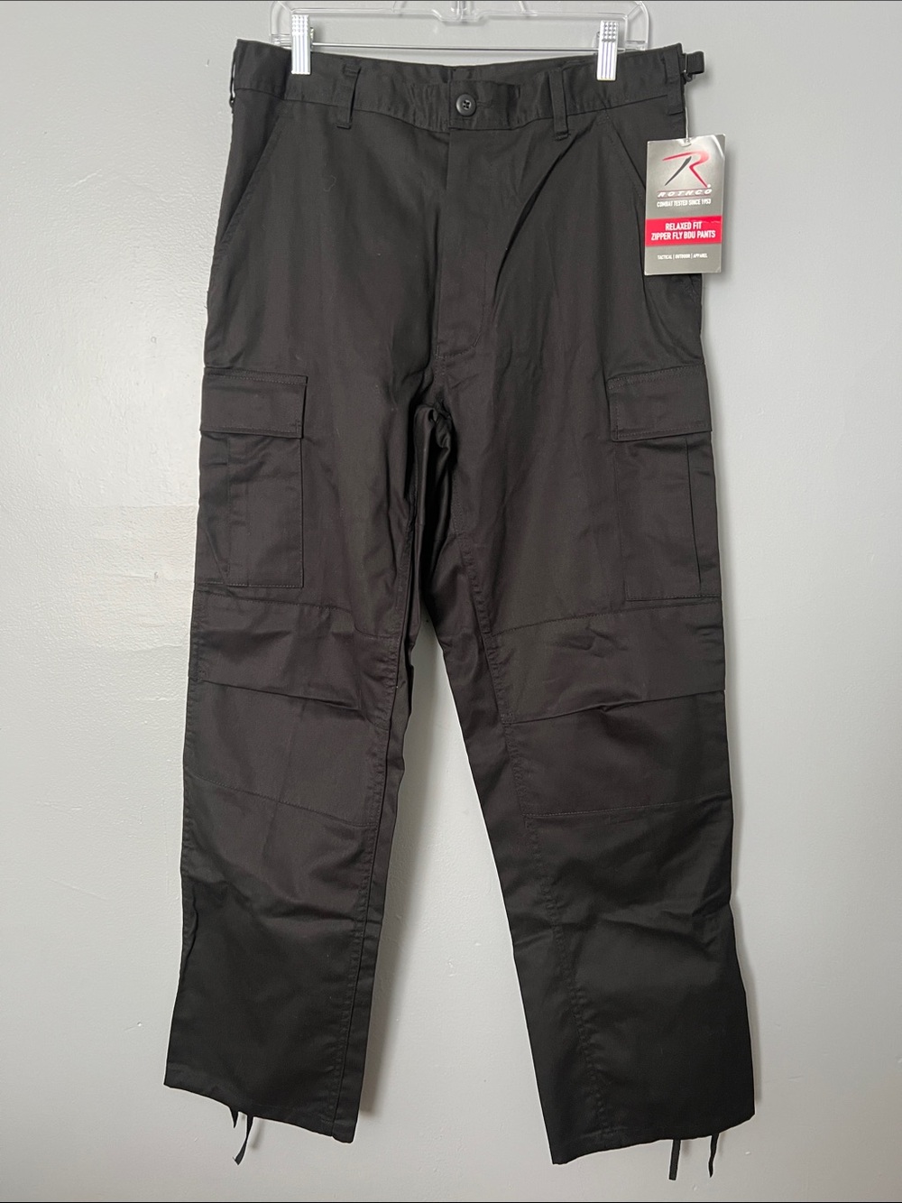 Rothco Black Tactical Cargo Pants with Multiple Pockets